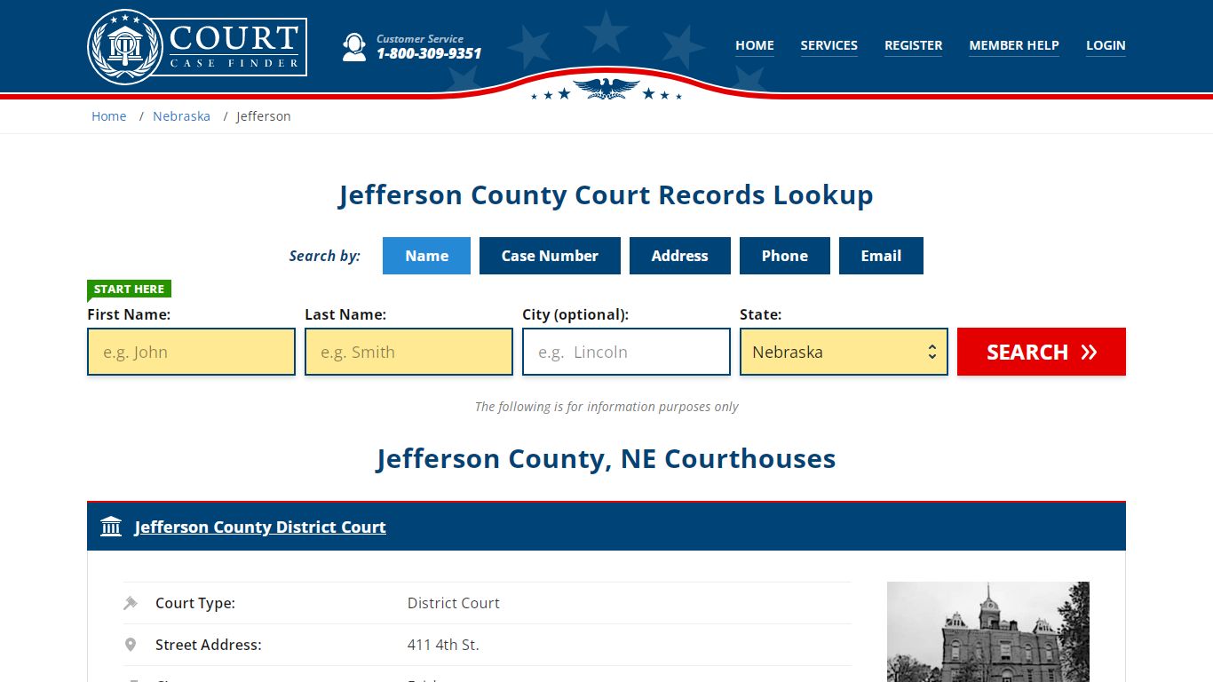 Jefferson County Court Records | NE Case Lookup